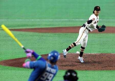 ６回、田中瑛はレイエスに左前を許す（撮影・山口登）