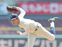 先発し力投する広島商・辻涼佑（撮影・北村雅宏）