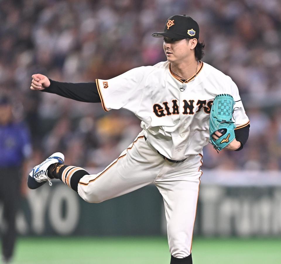６回から登板した田中瑛（撮影・開出牧）