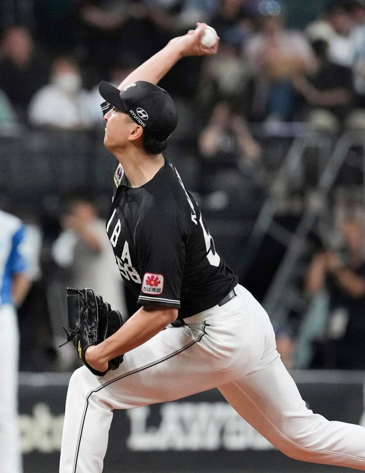 日本ハム戦に先発したロッテ・河村