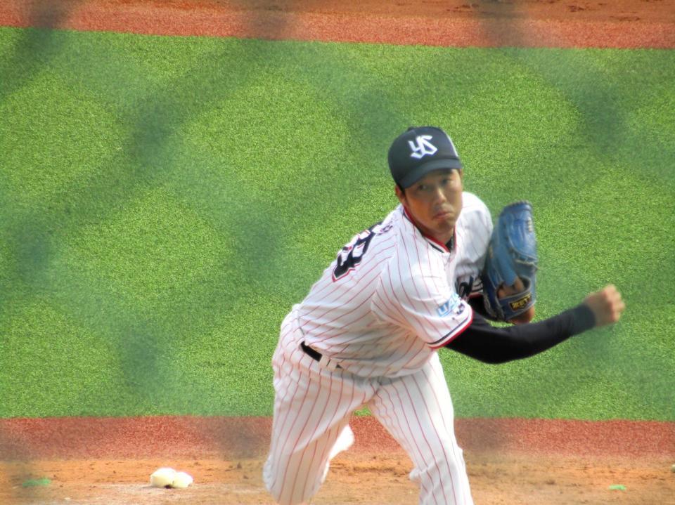 ファーム・ロッテ戦に登板した青柳