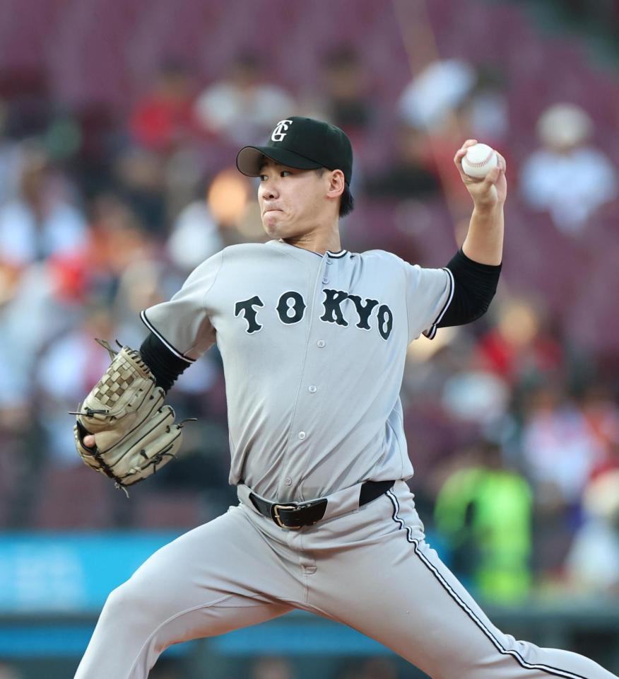 先発し力投する井上（撮影・北村雅宏）