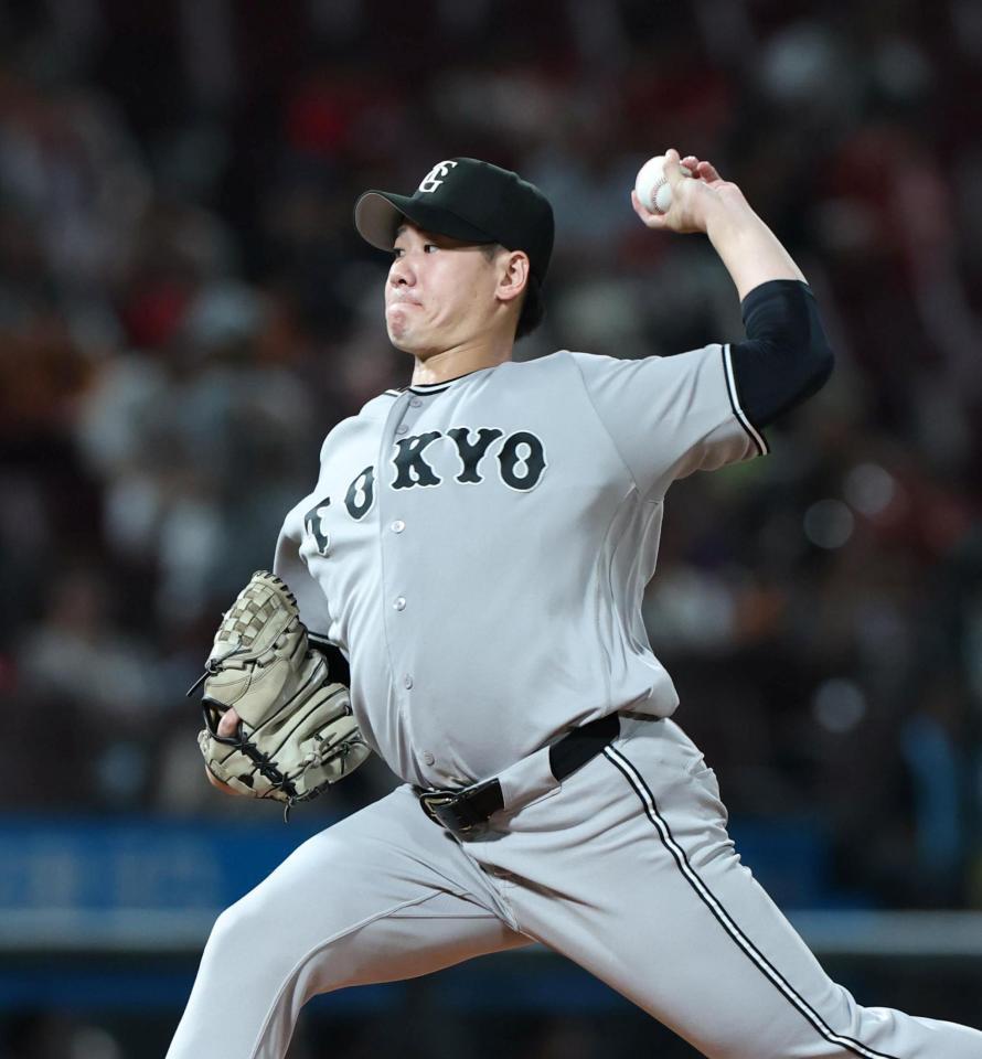 先発し力投する井上（撮影・北村雅宏）