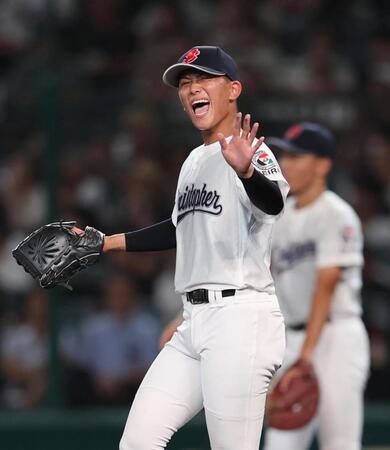 ５回途中、明るい表情を見せる聖隷クリストファー・高部