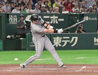 ５回、２打席連続の空振りの三振に倒れるダルベック（撮影・持木克友）