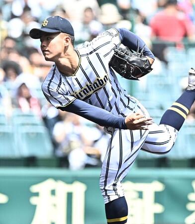 力投する白樺学園・村端勇心（撮影・開出牧）
