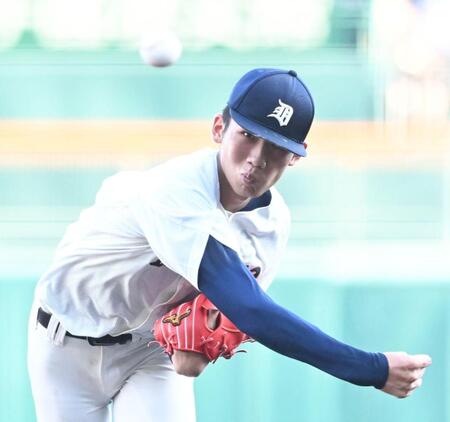 力投する大分商・平田玲翔（撮影・高部洋祐）