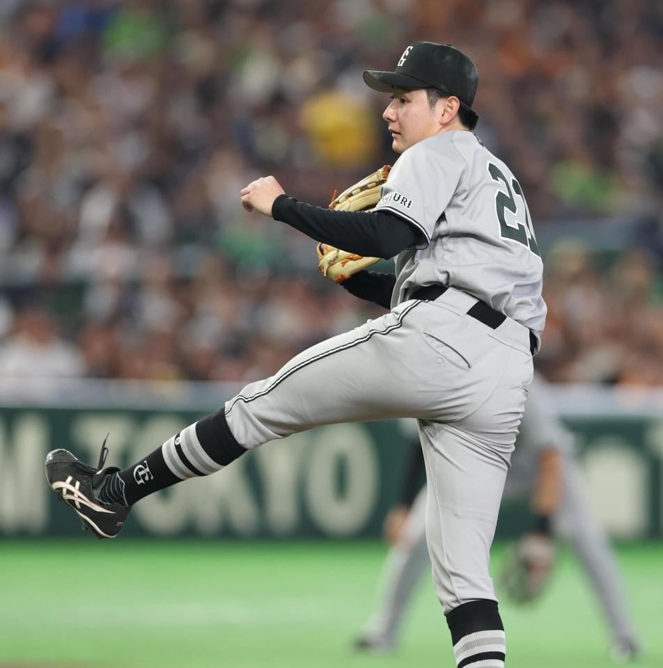 ６回１失点の竹丸（撮影・金田祐二）