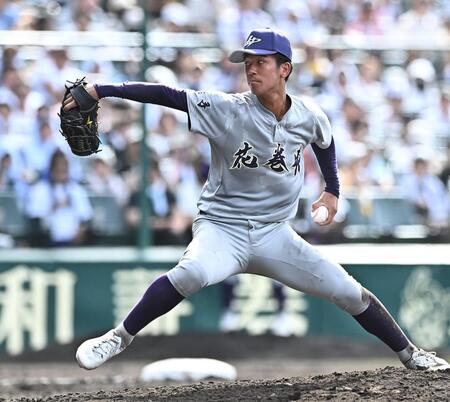 力投する花巻東・萬谷堅心（撮影・開出牧）