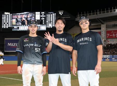 大勝に貢献した（左から）小川、八木、山口（撮影・伊藤笙子）