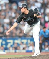 ５回から登板した八木（撮影・伊藤笙子）