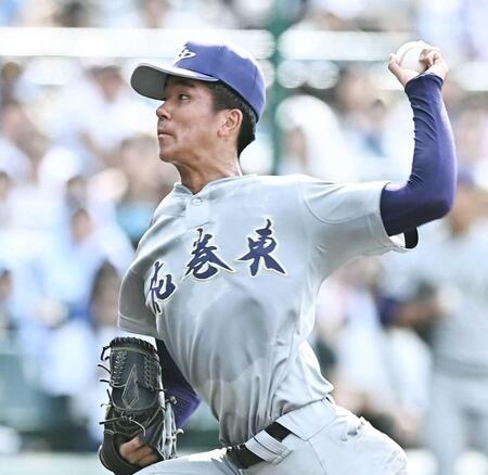 　７回２失点と好投した萬谷（撮影・開出牧）