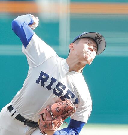 力投する先発の履正社・木村颯（撮影・西田忠信）