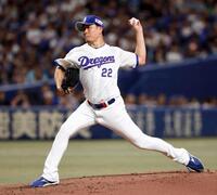 ６回２失点で８勝目を挙げた大野
