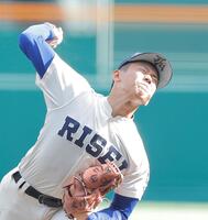 力投する先発の履正社・木村颯（撮影・西田忠信）