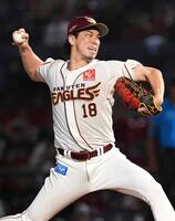 オリックス戦に先発し、７回２失点でプロ野球通算１００勝目を挙げた前田健