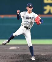 力投する大分商・平田玲翔（撮影・高部洋祐）