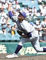 力投する花巻東・菅原駿（撮影・開出牧）