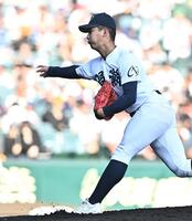 力投する鳴門渦潮・西村大輝（撮影・開出牧）