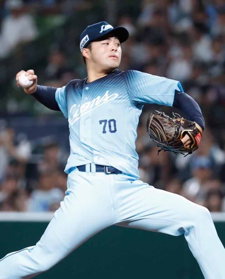 ロッテ戦に先発した豆田