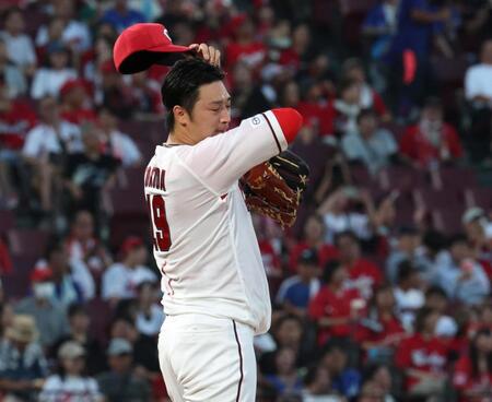 ３回、サノーに２ランを浴びた床田（撮影・北村雅宏）