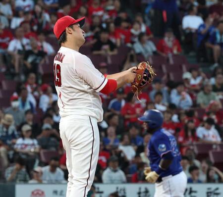 ３回、サノーに２ランを浴びた床田（撮影・北村雅宏）