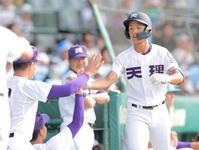 ２回、先制ソロを放った天理・金本相有（撮影・西田忠信）