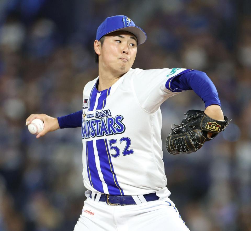 ８回から登板した浜地（撮影・伊藤笙子）