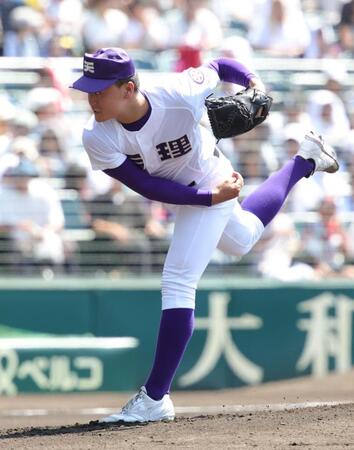先発の天理・長尾亮大（撮影・坂部計介）