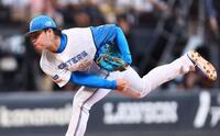 ７回から登板した孫易磊（撮影・中島達哉）