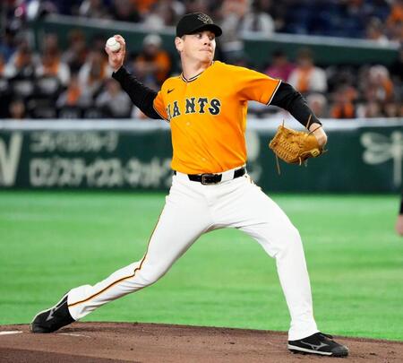 広島戦に先発した巨人のハワード