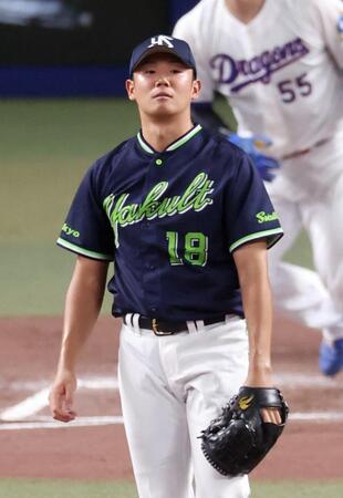 １回、細川に先制３ランを浴びる奥川