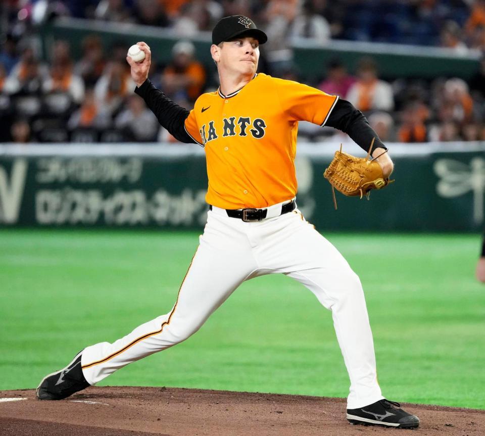 広島戦に先発した巨人のハワード