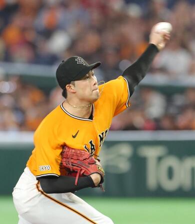 広島打線相手に力投する代木（撮影・佐々木彰尚）