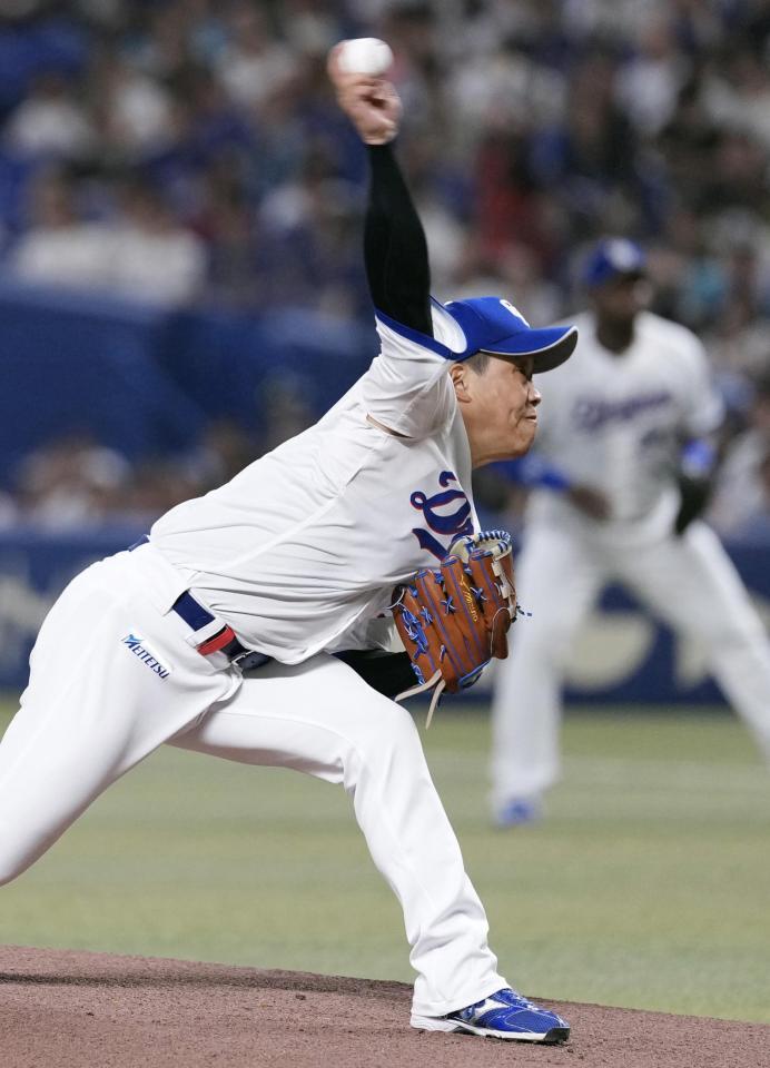 　６回２失点で５勝目を挙げた柳