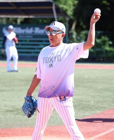１軍に合流した石川（撮影・金田祐二）