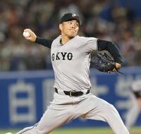 力投する則本（撮影・金田祐二）
