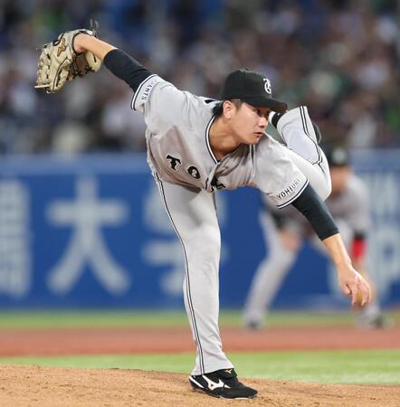 力投する井上（撮影・金田祐二）
