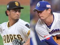 パドレス・ダルビッシュ（左）と中日・涌井