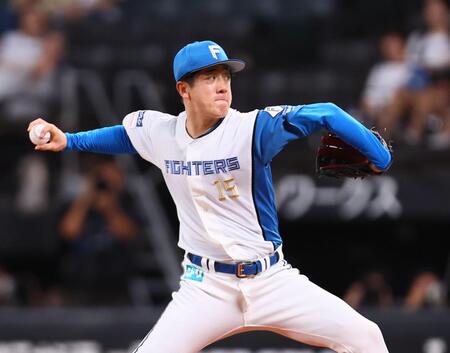 ロッテ戦に先発する北山（撮影・中島達哉）
