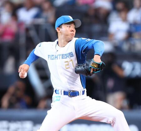 ロッテ戦に先発する大川（撮影・中島達哉）