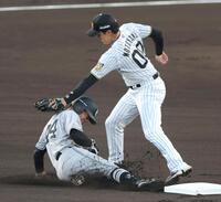 １回、二盗に失敗する佐々木（撮影・立川洋一郎）