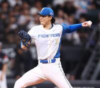ソフトバンク戦に先発する山崎（撮影・中島達哉）
