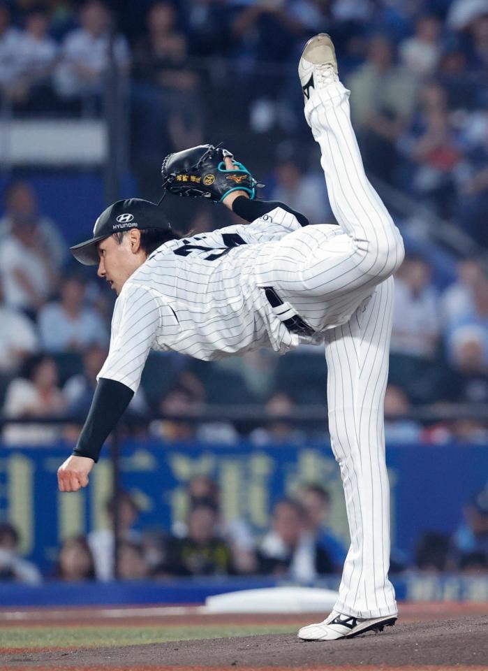 西武戦に先発し、７回無失点で２勝目を挙げた高野脩