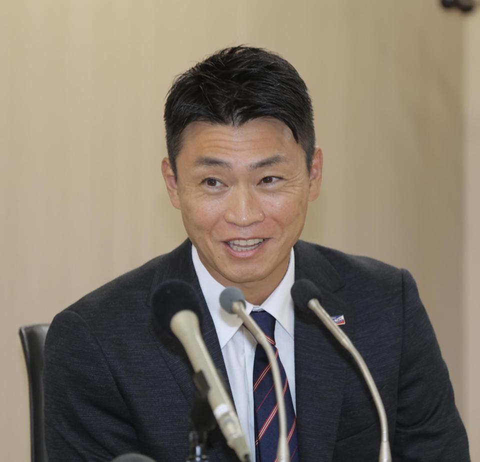 青木宣親ＧＭ（撮影・西岡正）