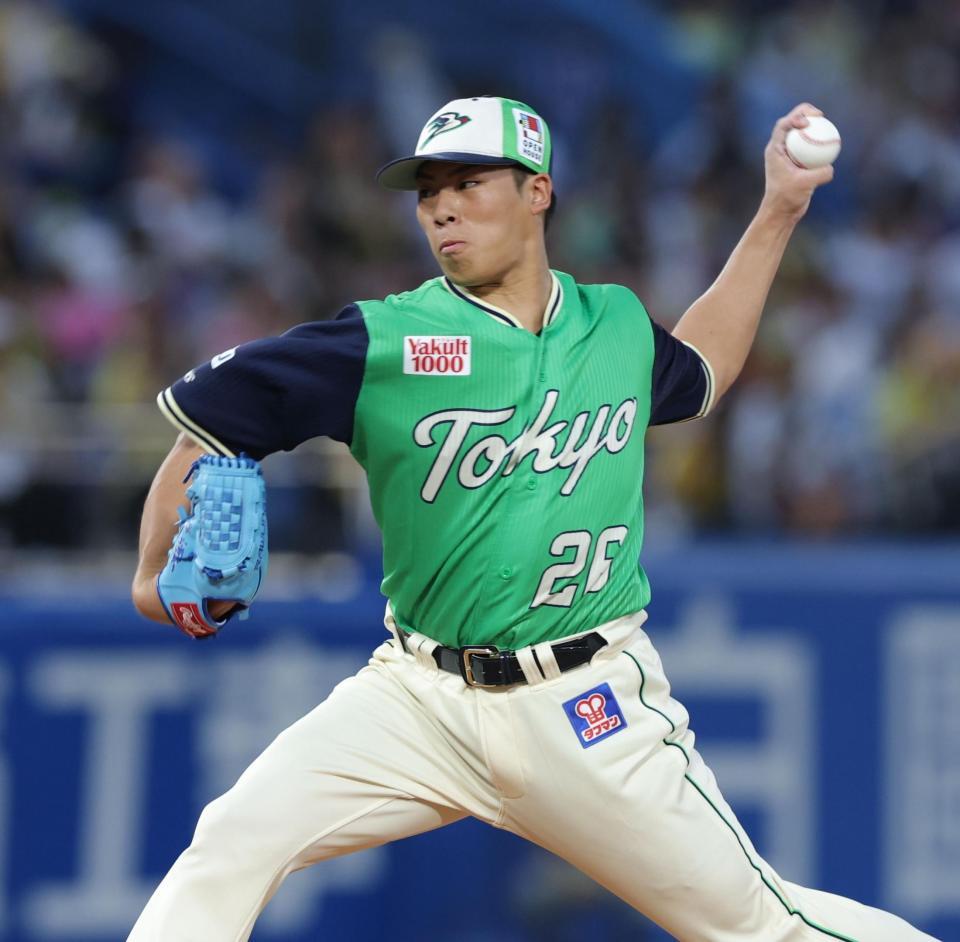 阪神戦に先発する山野（撮影・西岡正）