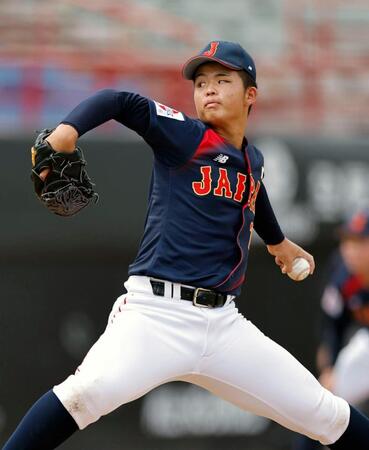 スリランカ戦に４番手で登板した杉本真＝台北（共同）