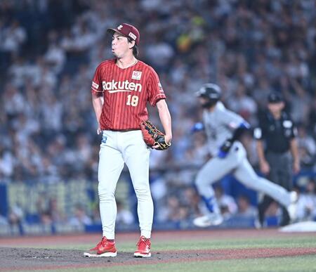 ３回、井上（後方）に先制の左越えソロを打たれた前田健（撮影・開出牧）