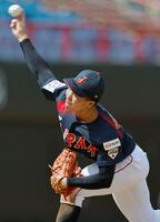 スリランカ戦に先発した福島＝台北（共同）