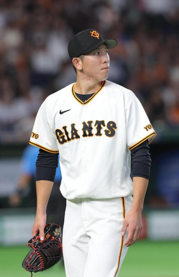 ７回３失点の戸郷（撮影・佐々木彰尚）